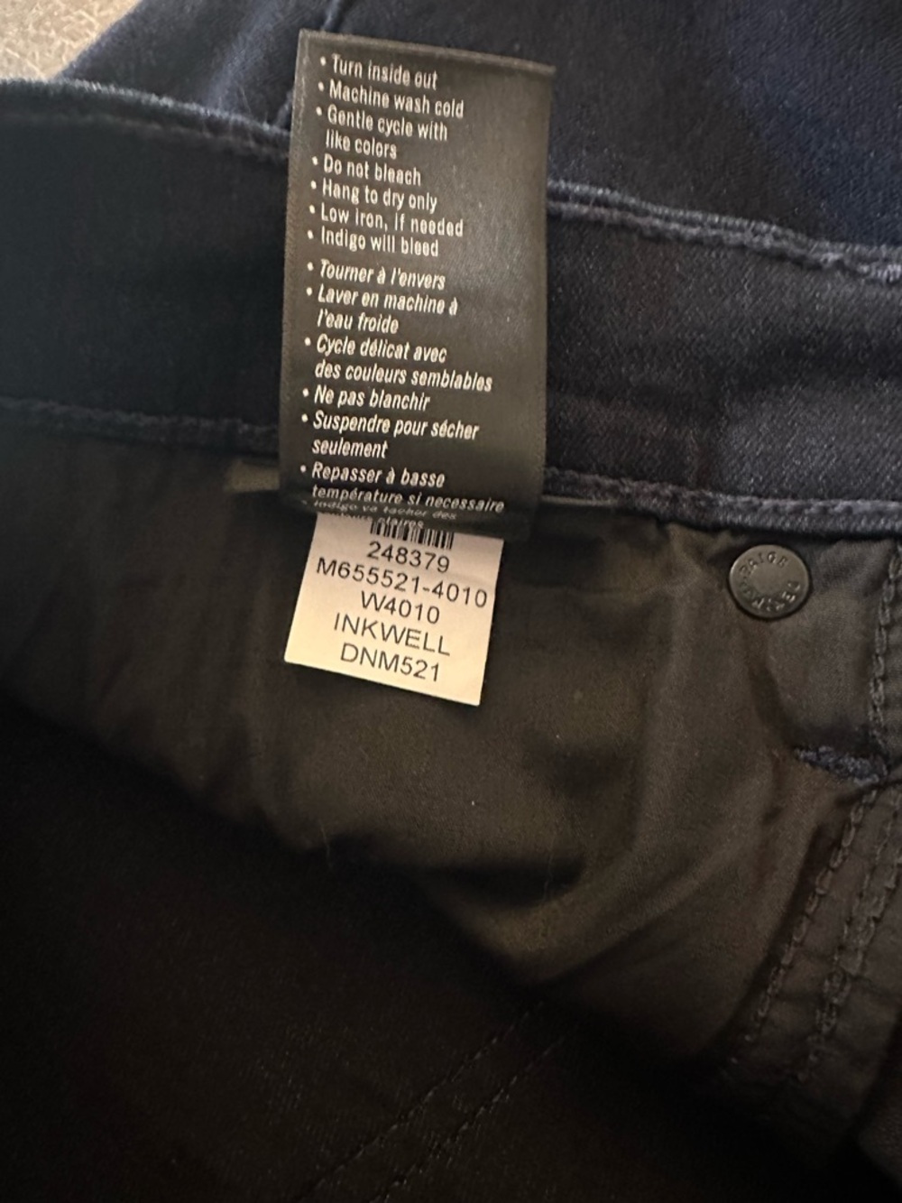 PAIGE Men's Federal Transcend Slim Straight Jeans Inkwell Size 32 x 29 - Picture 6 of 7